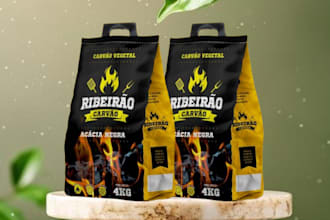 design restaurant branding, food and coffee packaging, coffee bag, coffee label