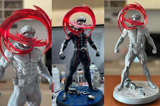 print and paint custom action figure 3d figurine diorama model