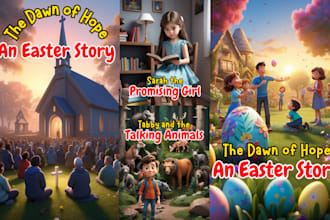 children story illustration, children picture book illustration for amazon kdp