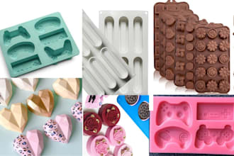 create silicone molds for jewelry, candy, soap, chocolate, resin and 3d molds