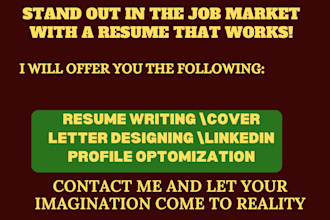 write you a professional targeted, chronological and functional resume