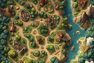 design vector maps, event maps, fantasy festival maps