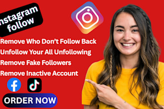 unfollow instagram followings and remove bot,