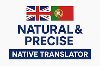 be your native portuguese translator from english