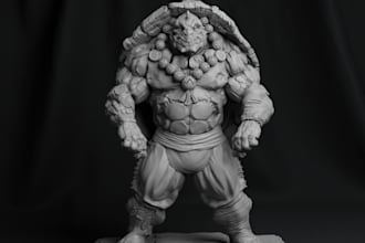 create 3d model, 3d design, 3d character, stl, sculpture for printing