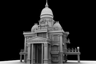 remake 3d terrain minis, wargames rpg dnd,temple model stl medieval castle print