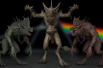 unique high 3d animal character,daz3d,creature for ue5,fur model,game assert,pbr