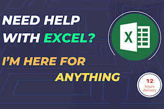 do excel data cleaning, excel report and excel dashboard