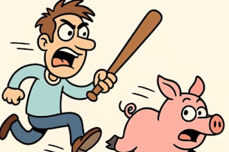 write a hilarious short story about a man and his genius pig
