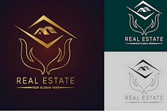 design unique construction, property and real state logo for business branding