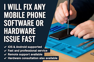 fix mobile phone software and hardware issues professionally