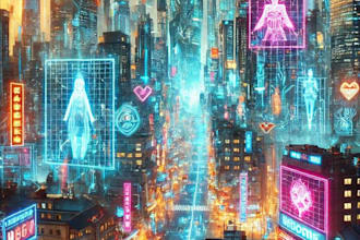 do an cyberpunk, fiction city, scifi concept art for you