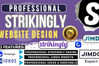 build strikingly jimdo onepage io ionos business website SEO developer design