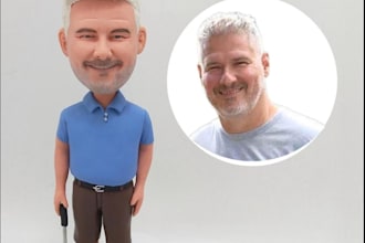 create bobblehead action figure articulated figure 3d funko pop for 3d printing