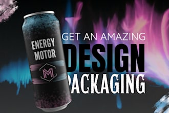 can lable design custom packaging product lable and energy drink