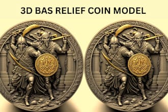 do 3d bas relief 3d coin model 3d medallion cnc design stl for 3d printing