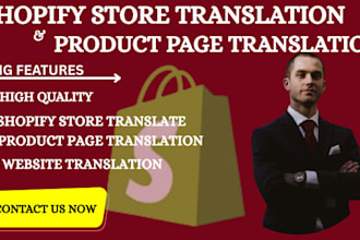 translate your shopify store ,shopify product, page translation