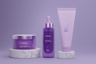 create 3d cosmetic product modeling and animation, skincare, beauty mockup