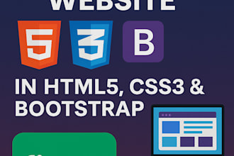 do responsive website using HTML5, css3 and bootstrap