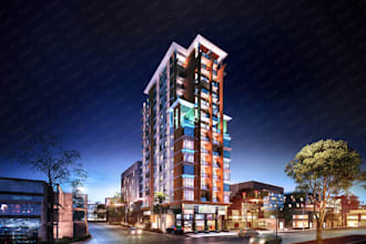 create realistic residential, commercial 3d exterior and interior visualization
