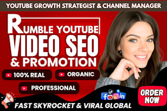 organic rumble youtube video promotion, kids, gospel,  video SEO monetization
