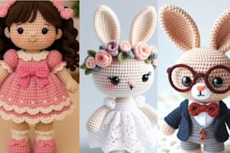 write step by step pdf amigurumi pattern crochet pattern video tutorial