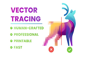recreate your logo, image or any file in vector, manual vector tracing