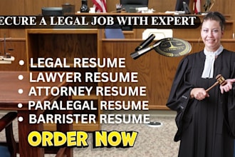 craft legal, paralegal, attorney, barrister, lawyer ats resume and cover letter
