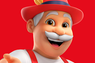 3d character model 3d game character 3d minimalist 3d cartoon character 3d model