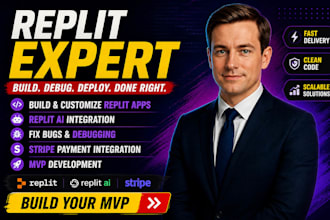 build replit, replit ai, replit fix, replit debugging, stripe integration,  mvp