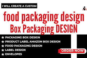 be your graphic design on packaging box design food packaging label design logo