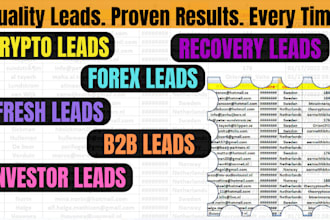 provide fresh forex crypto lead, binance lead, bank iban lead coinbase lead
