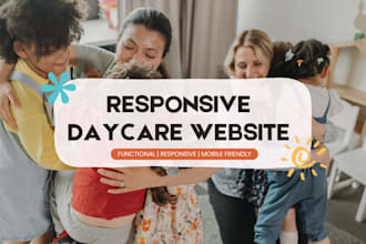 design stunning kindergarten website preschool website nursery, daycare website