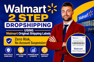 run walmart 2 step dropshipping store safely with original shipping label