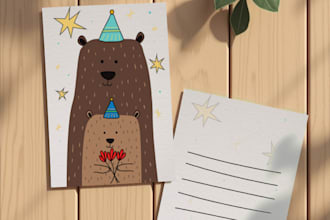 design a custom greeting card or postcard for any occasion