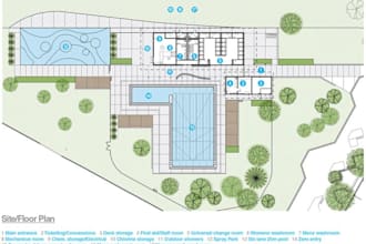 design swimming pool plan with patio, mep, pool plan, pool, structural drawing