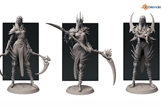 sculpt 3d minature 3d figurine tabletops 3d character modelling dnd for 3d print