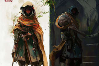 draw a fantasy character ilustration