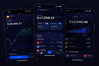 develop a crypto wallet app, fintech app, blockchain and trading app, crypto