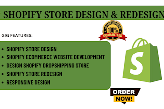build shopify store shopify dropshipping store ecommerce website development