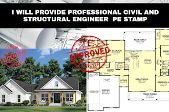 professional civil and structural engineer ca fl ga sc nc il, pe stamp