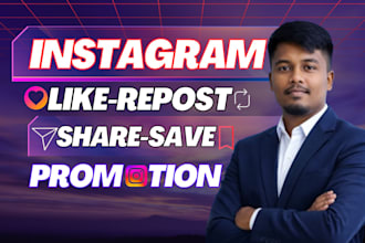 promote your instagram posts with likes, reposts, shares and saves