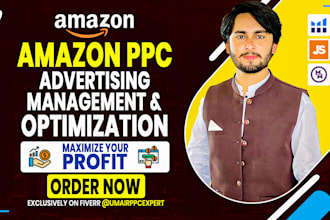 manage amazon PPC campaigns, fba ads, sponsored products and keyword research