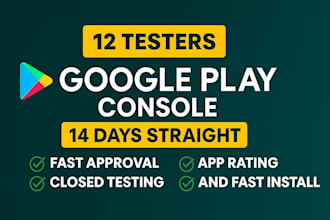 provide 12 testers or 20 testers google play console for closed testing