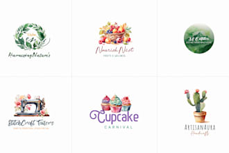 do feminine signature hand drawn watercolor logo design