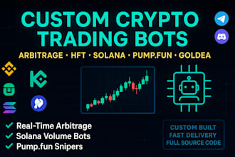 develop crypto abitrage trading bot hft bot solana volume bot pumpfun bot goldea
