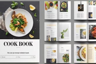 do cookbook or recipe book interior layout design, ebook manuscript formatting