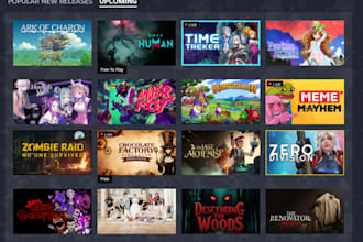 steam capsule game art banner design steam game poster website ui, concept art