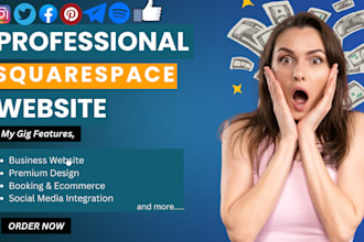 build squarespace website design and redesign squarespace website development