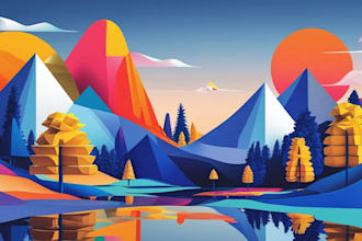 make a digital abstract art illustration